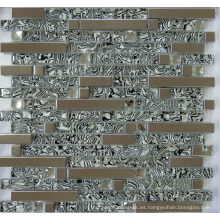 Azulejo del mosaico del metal de la mezcla de cristal (SM255)